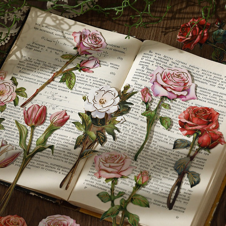 Flowers Letter Bronzing bouquet Sticker
