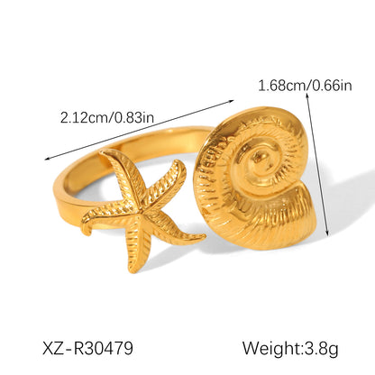 Flowers Stainless Steel Ring