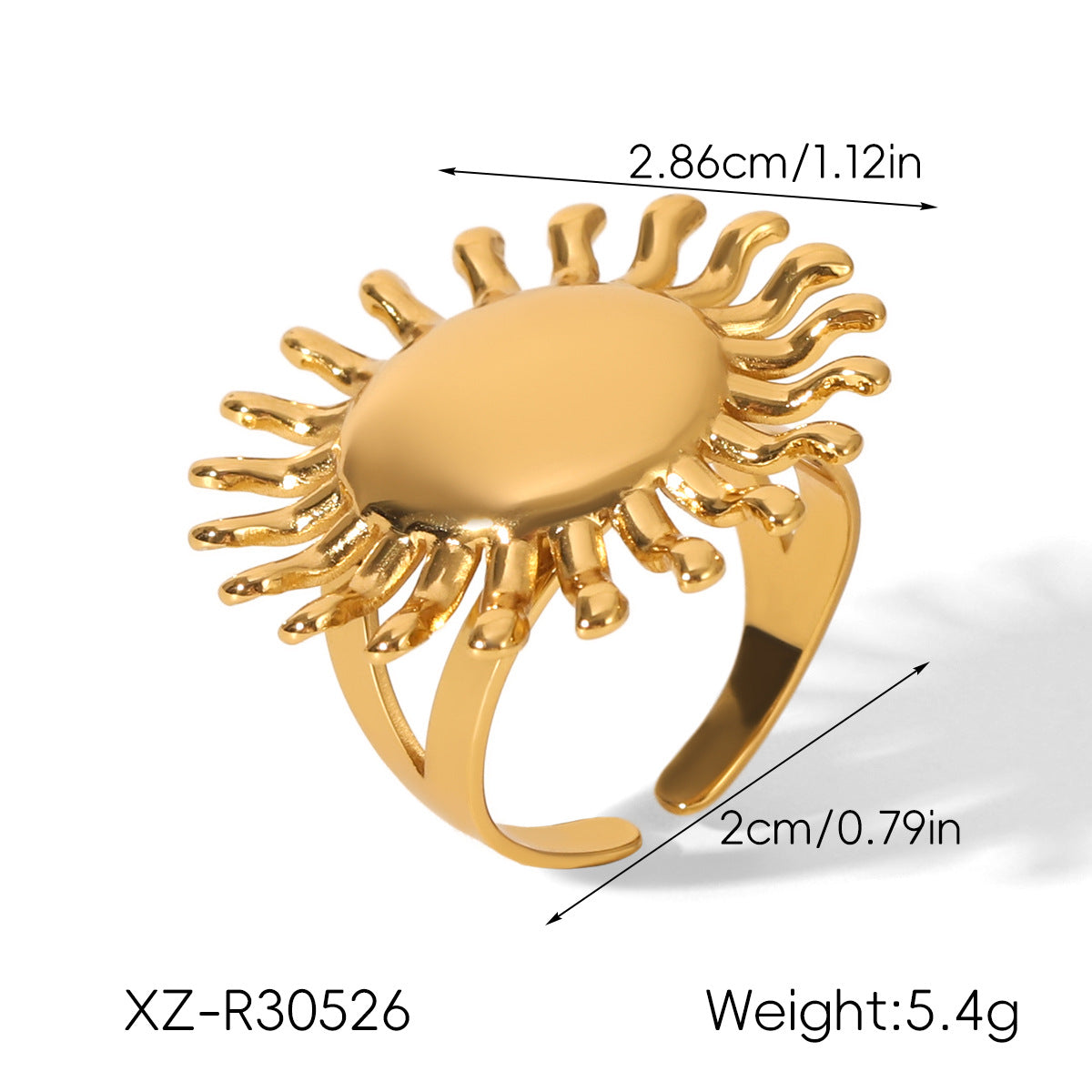 Flowers Stainless Steel Ring
