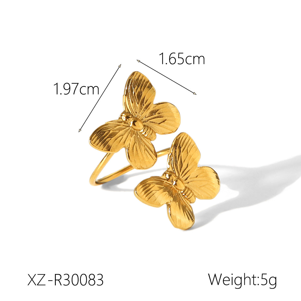 Flowers Stainless Steel Ring