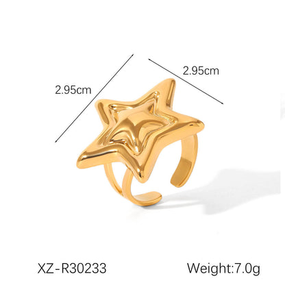 Flowers Stainless Steel Ring