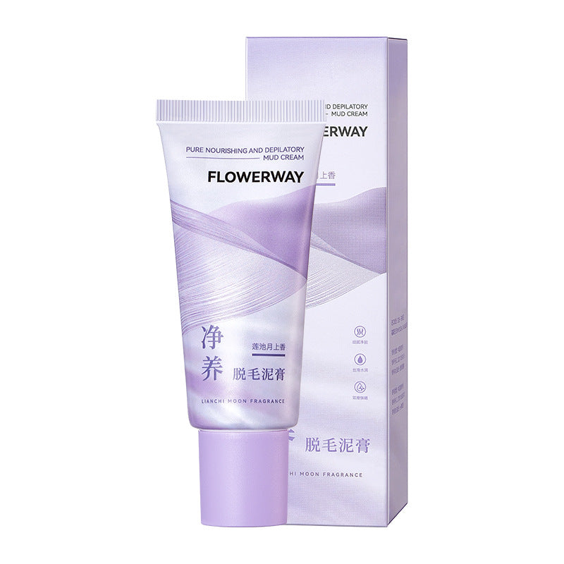 Flowerway Purifying Hair Removal Mud Cream with Soothing Gel