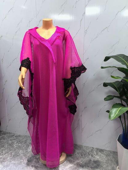 Flowy Embroidered Long Dress