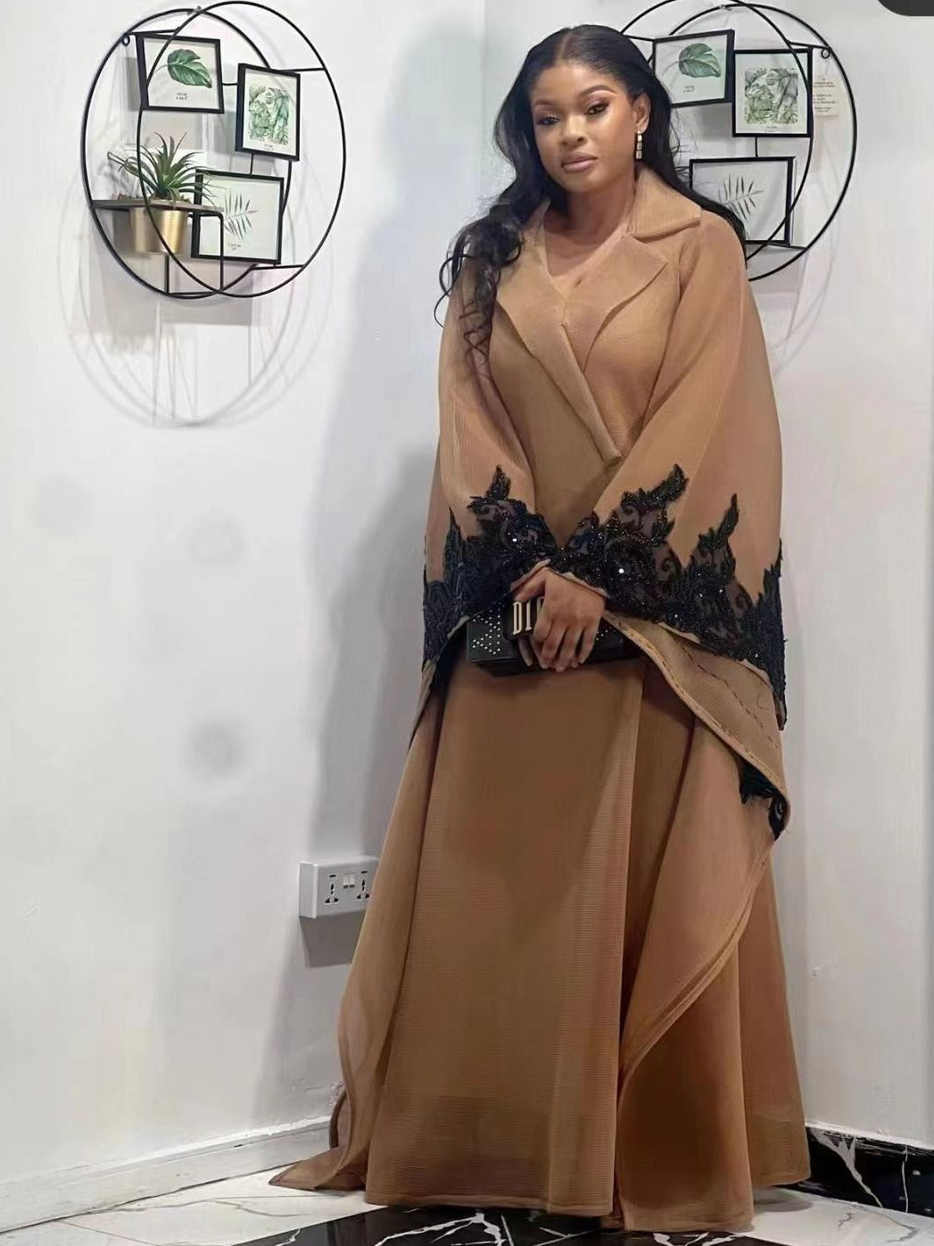 Flowy Embroidered Long Dress