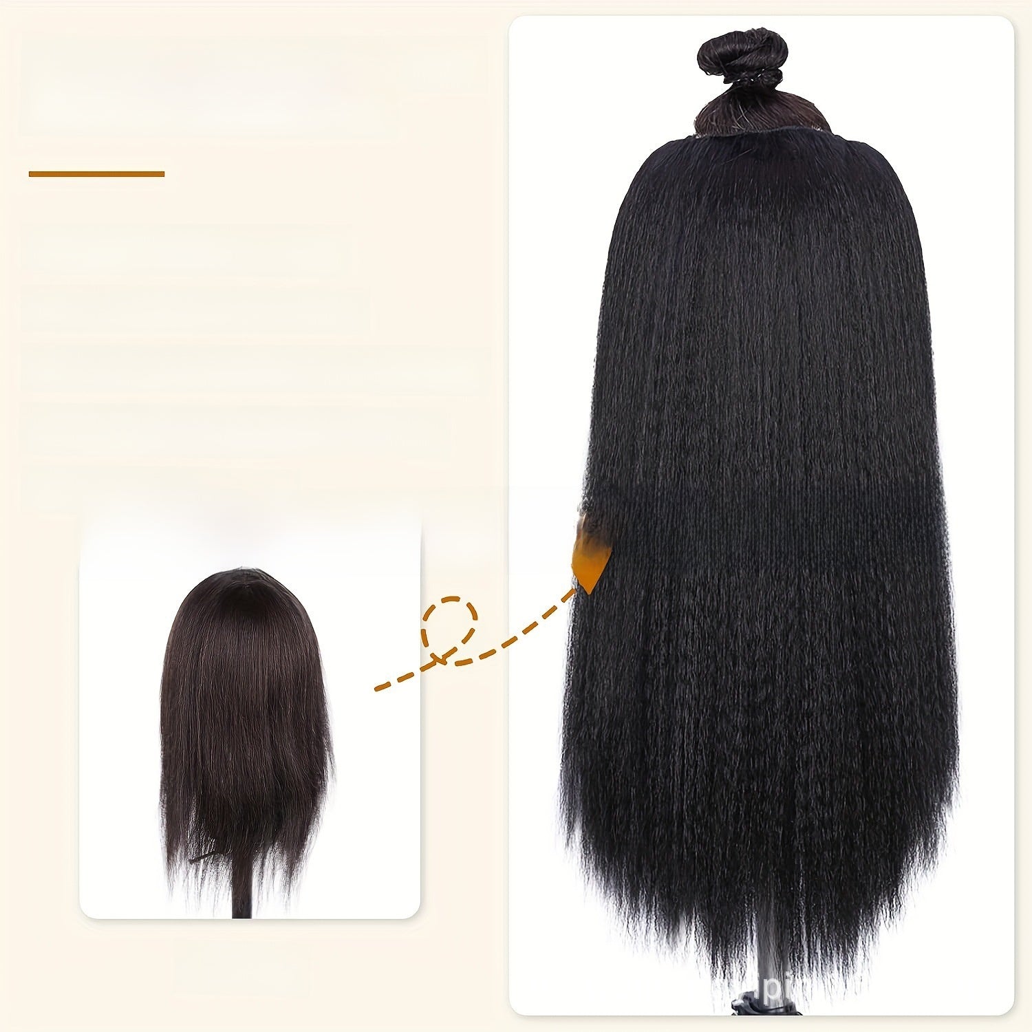 fluffy chemical fiber wig extension reissue piece