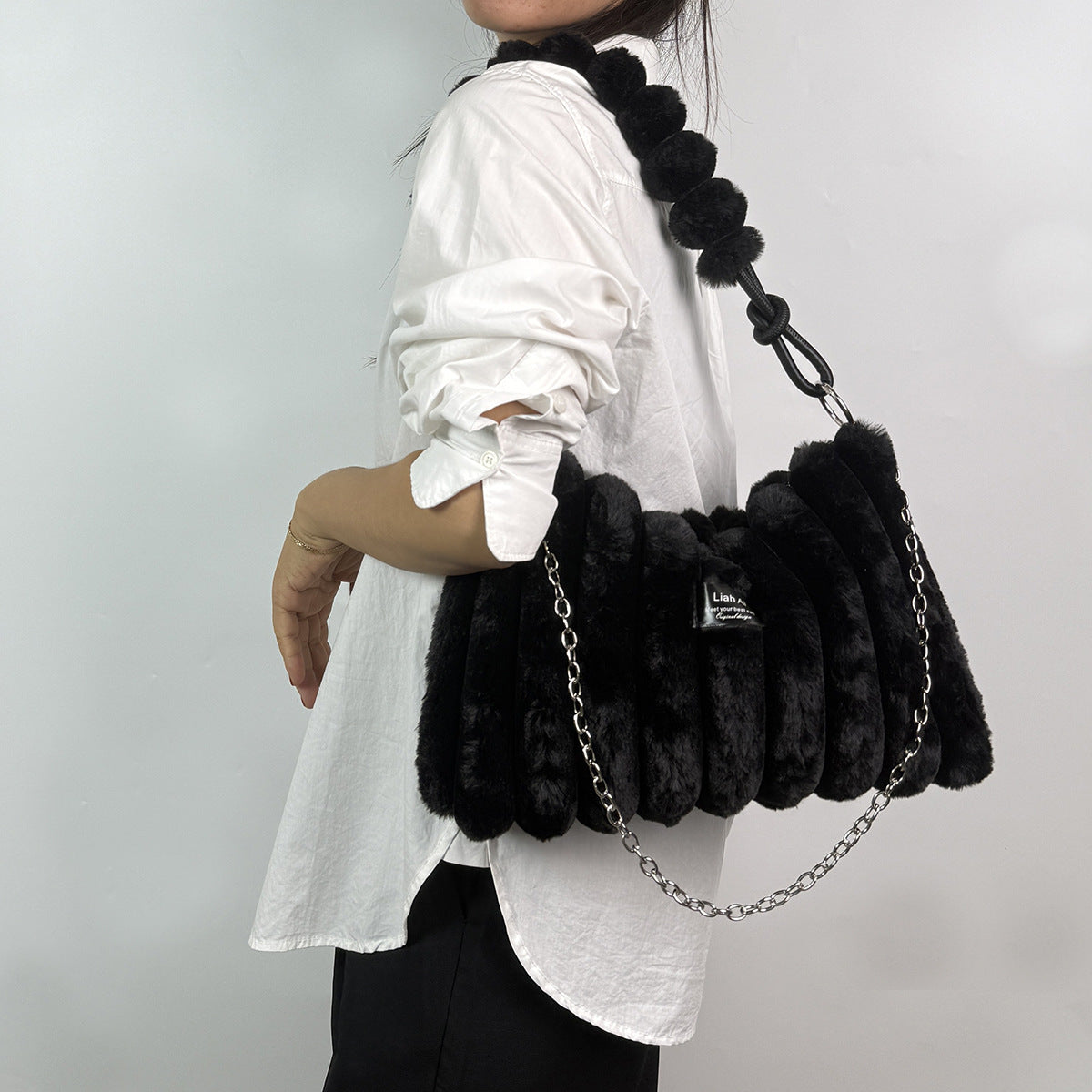 Fluffy handbag