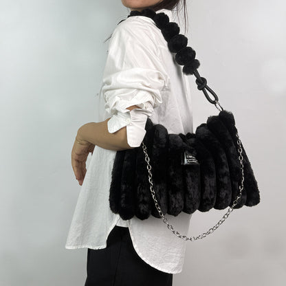 Fluffy handbag