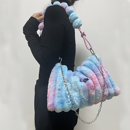Fluffy handbag