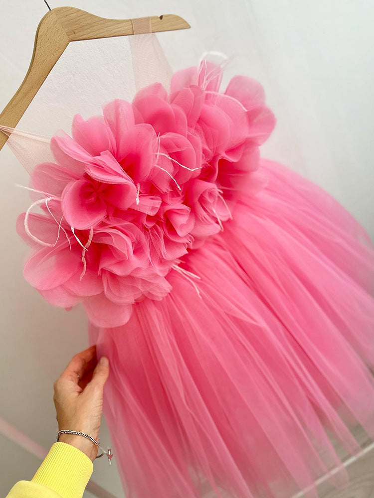 Fluffy Mesh Princess Dress for Special Occasions