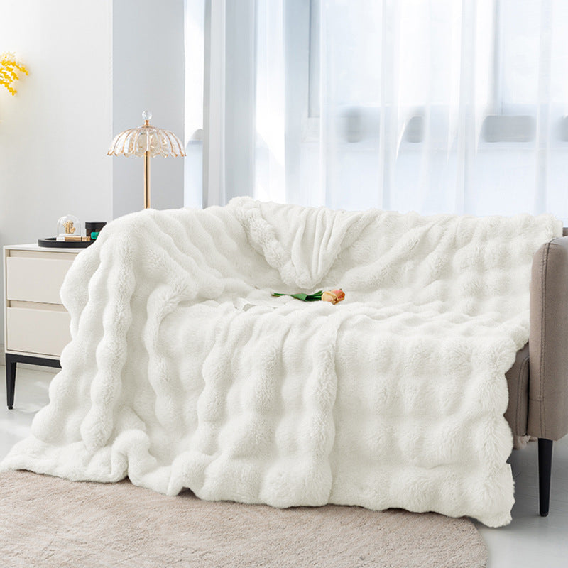 Fluffy Rabbit Fur Blanket