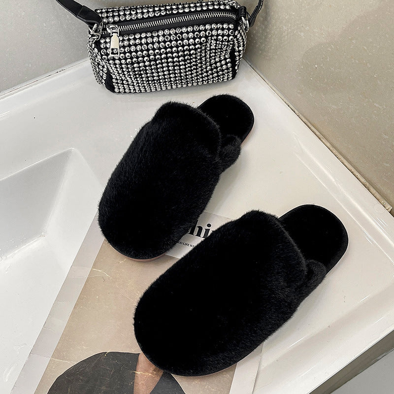 Fluffy slippers