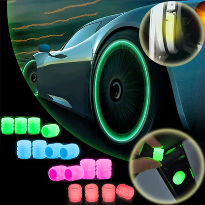 Fluorescent car tire valve core
