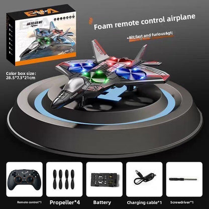 Foam Remote Control Drone Toy with LED Lights and Stunt Features