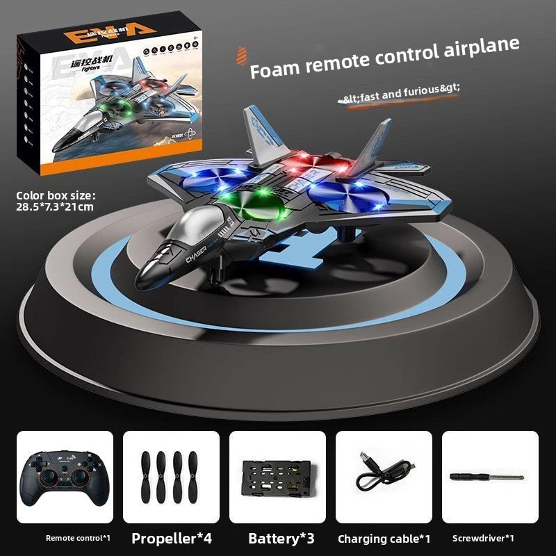 Foam Remote Control Drone Toy with LED Lights and Stunt Features