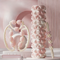 45cm Pink White Foam Roller