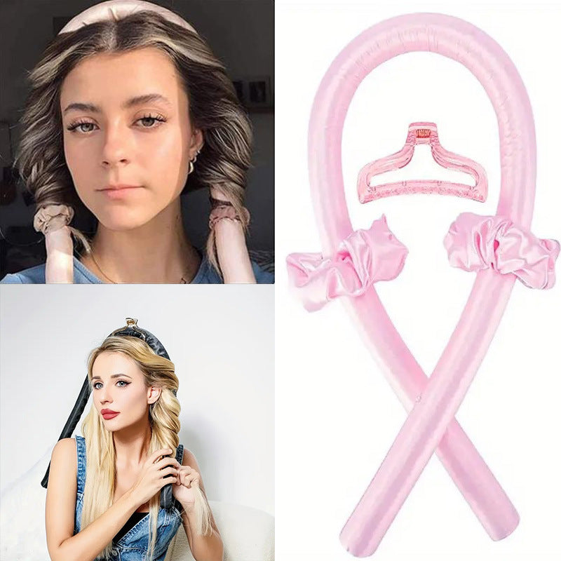 Foam Sponge Heat-Free Curling Iron with Hair Ties