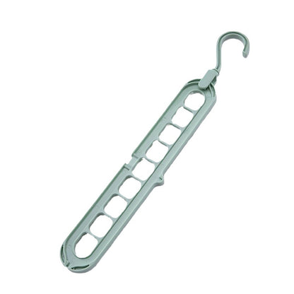 Foldable 9-Hole Plastic Clothing Hanger
