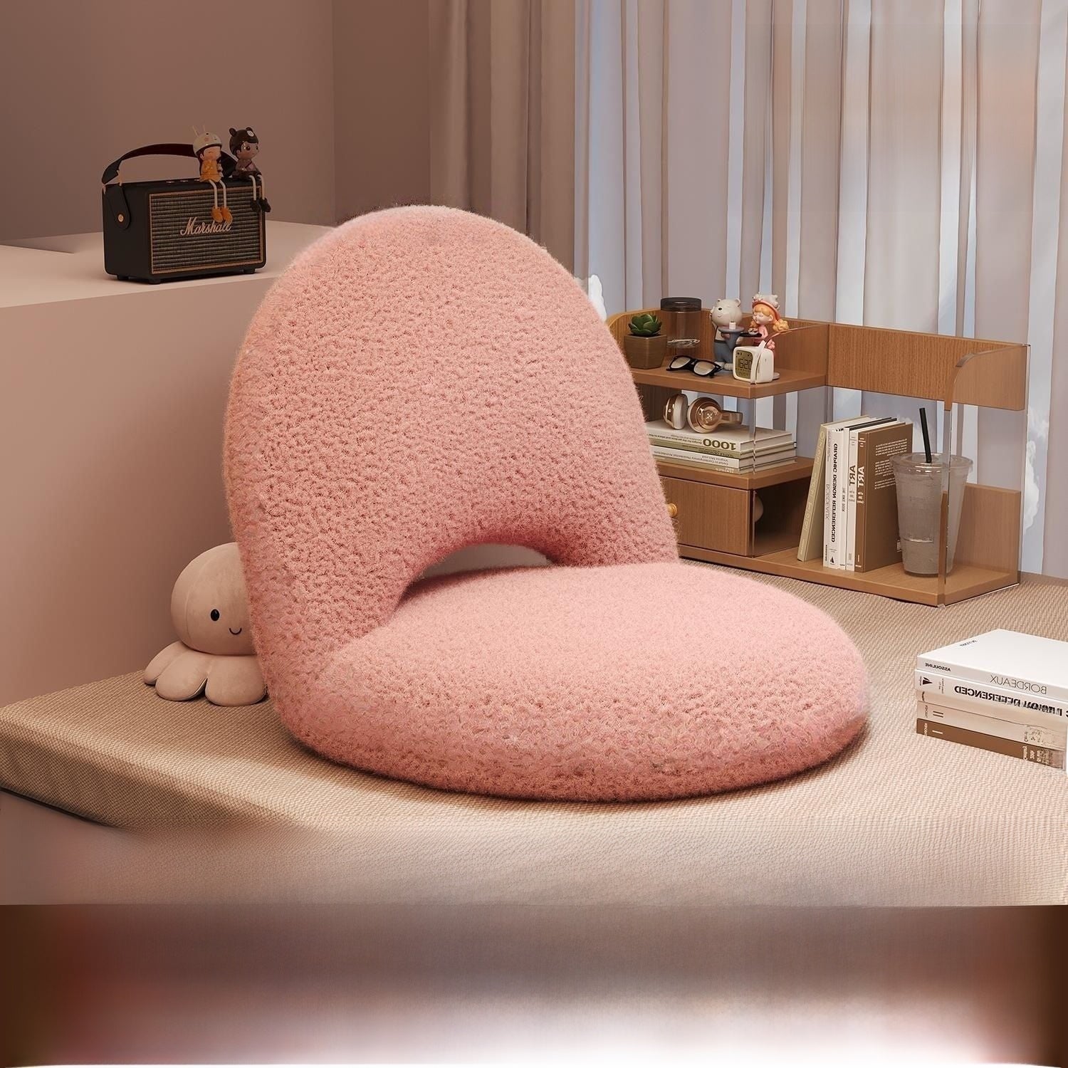 Foldable Adjustable Sofa Chair with Removable Cover