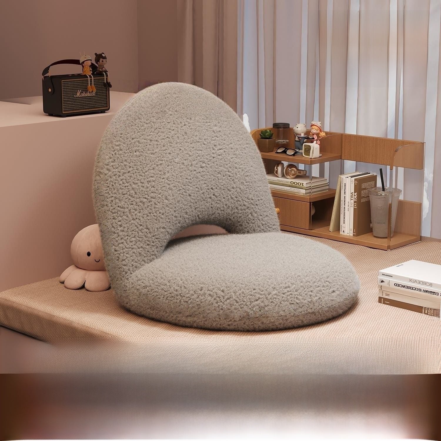 Foldable Adjustable Sofa Chair with Removable Cover