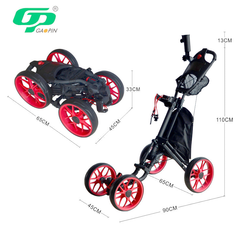 Foldable Aluminum Golf Cart with 4 Wheels