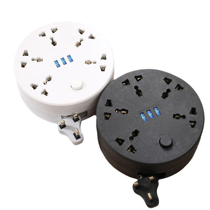 Foldable and extendable power strip for extension cords