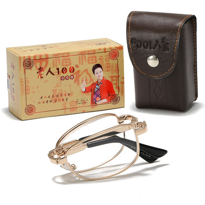 Foldable Anti-Blue Light Reading Glasses with Metal Frame