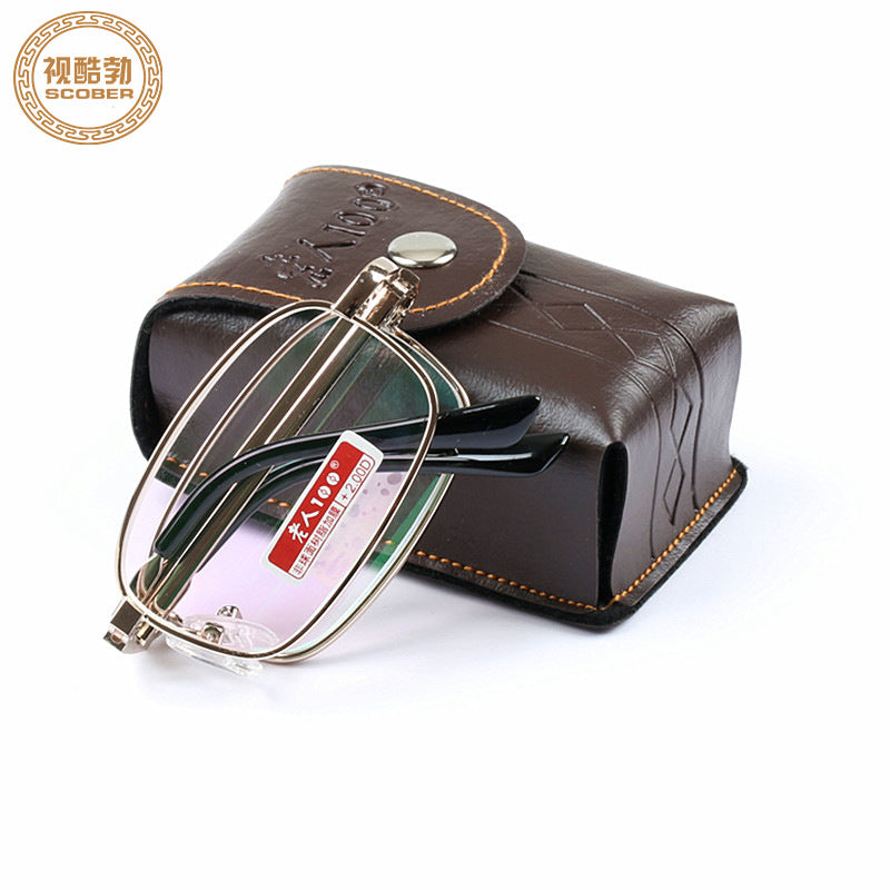 Foldable Anti-Blue Light Reading Glasses with Metal Frame