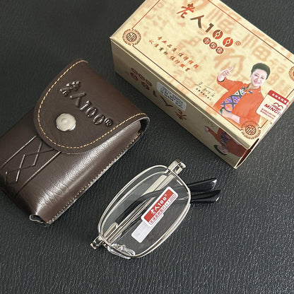 Foldable Anti-Blue Light Reading Glasses with Metal Frame
