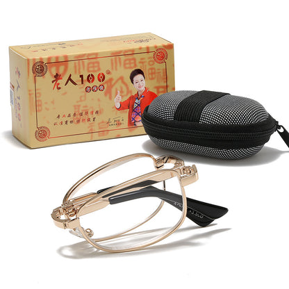 Foldable Anti-Blue Light Reading Glasses with Metal Frame