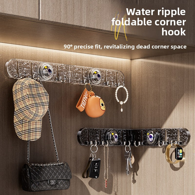 Foldable Astronaut Suction Cup Hook Rail for Bathroom Kitchen