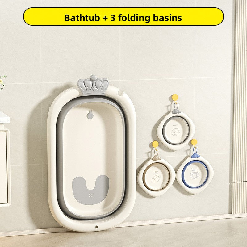 Foldable baby bathtub