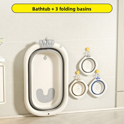 Foldable baby bathtub