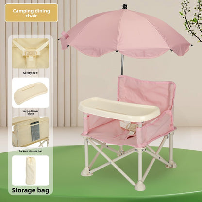 Foldable Baby Chair with Backrest for Outdoor and Indoor Use