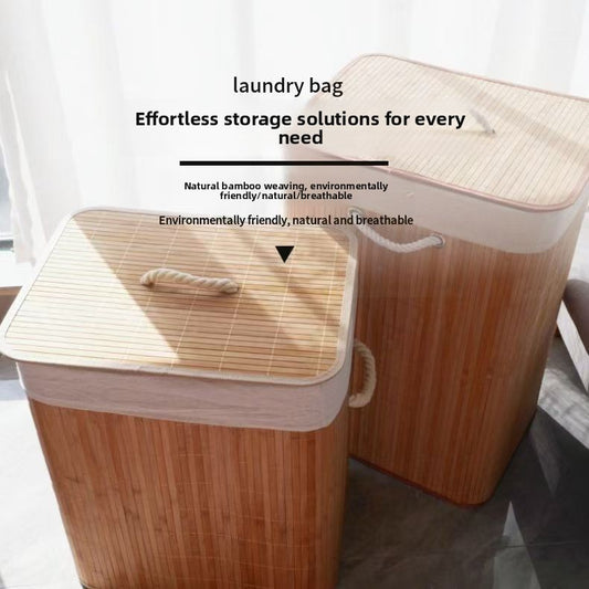 Foldable Bamboo Laundry Hamper