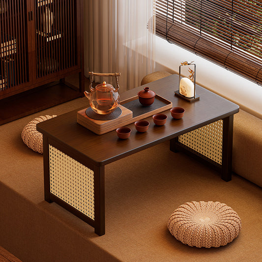 Foldable Bamboo Small Table for Windowsill Bed Study Coffee Table