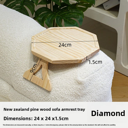 Foldable Bamboo Sofa Armrest Tray