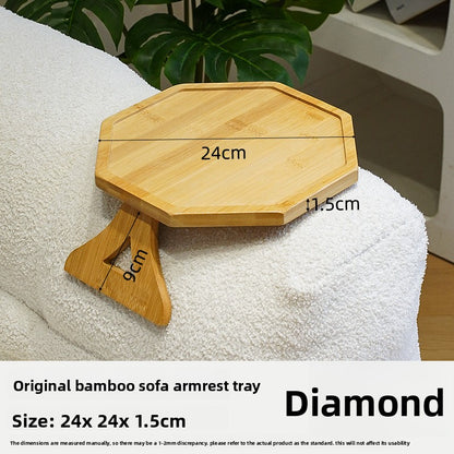 Foldable Bamboo Sofa Armrest Tray