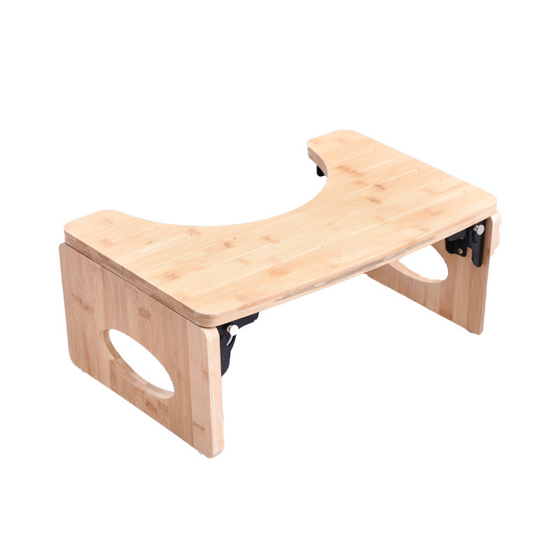 Foldable Bamboo Wood Toilet Stool
