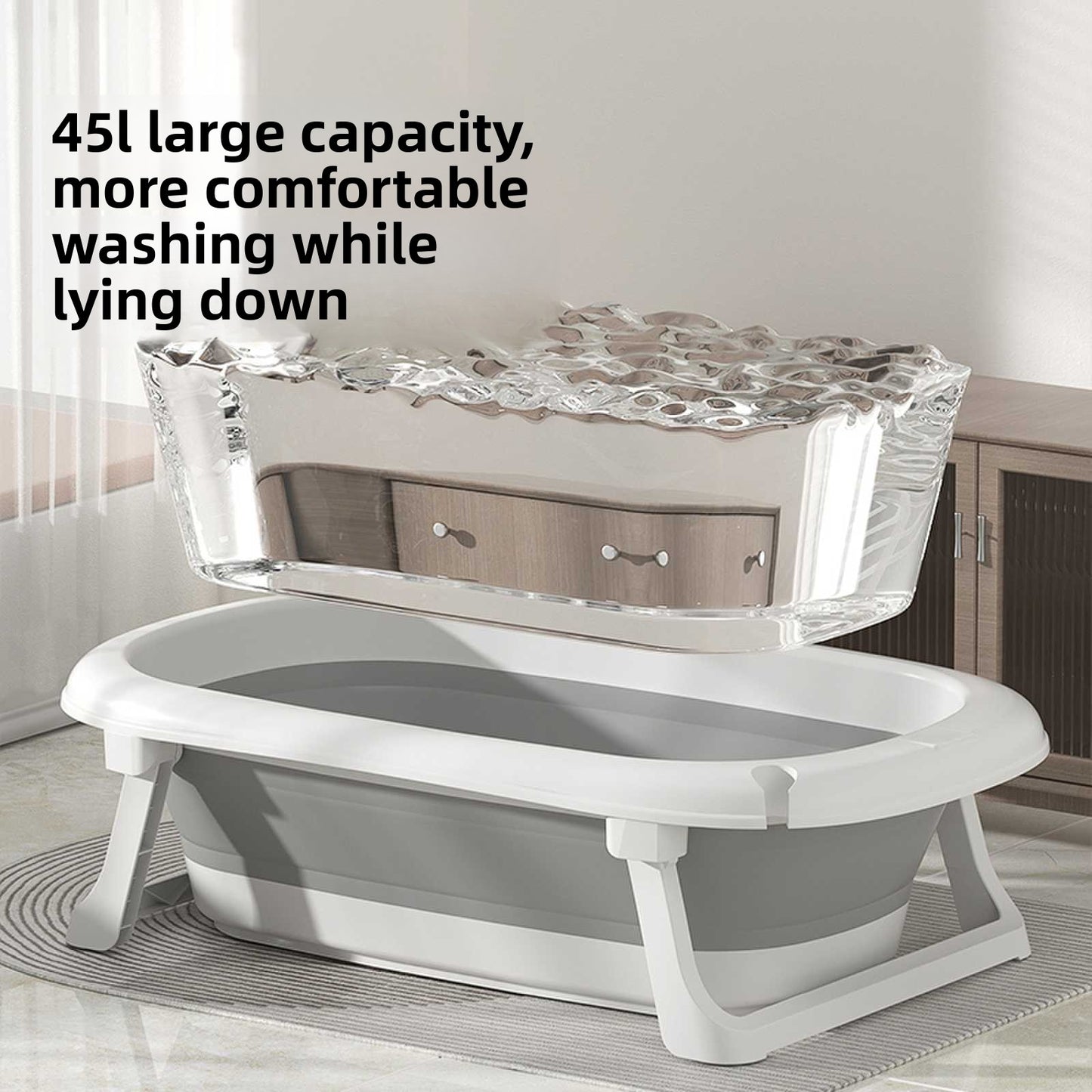 Foldable bathtub