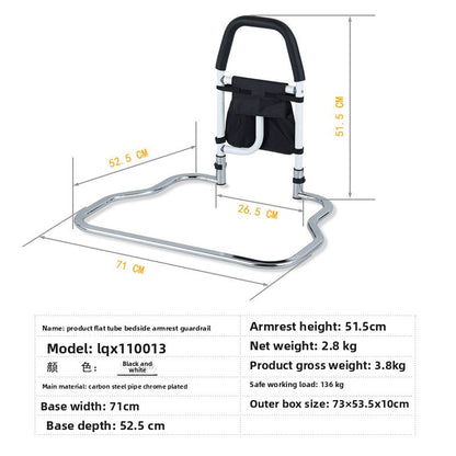 Foldable Bedside Handrail