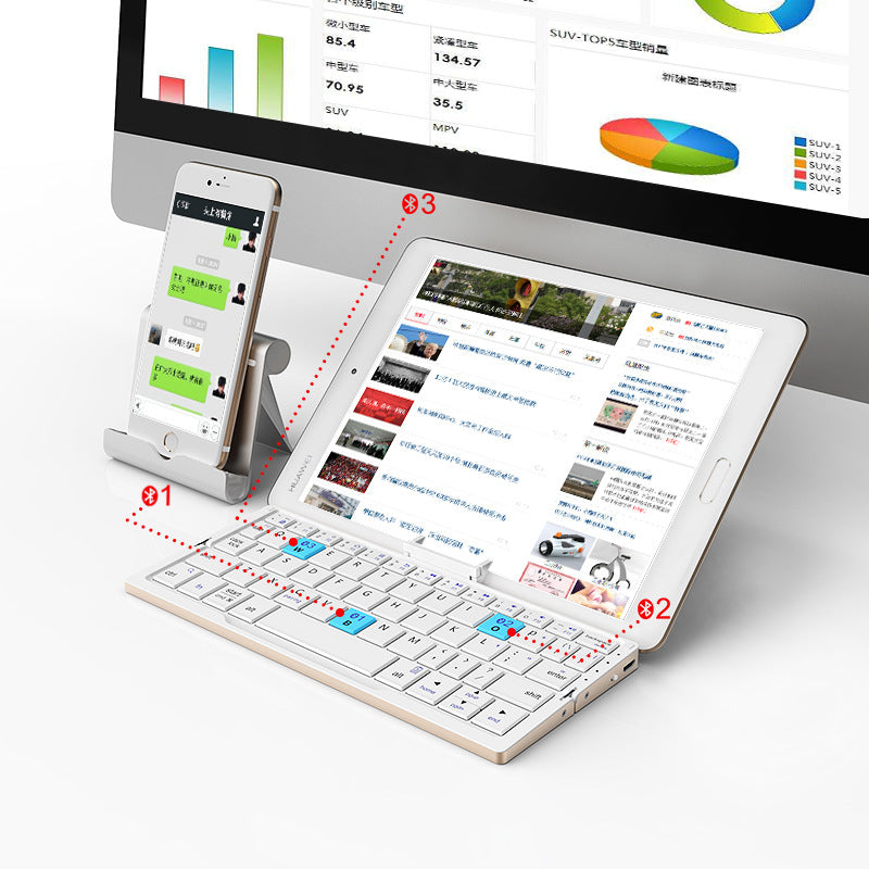 Foldable Bluetooth Keyboard for Mobile Devices