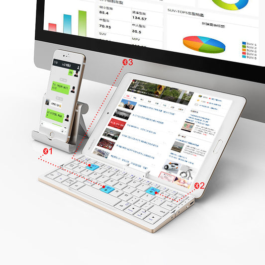 Foldable Bluetooth Keyboard for Mobile Devices