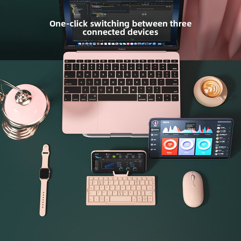 Foldable Bluetooth Keyboard for Mobile Phone and Computer