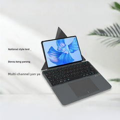 gray leather case folding keyboard