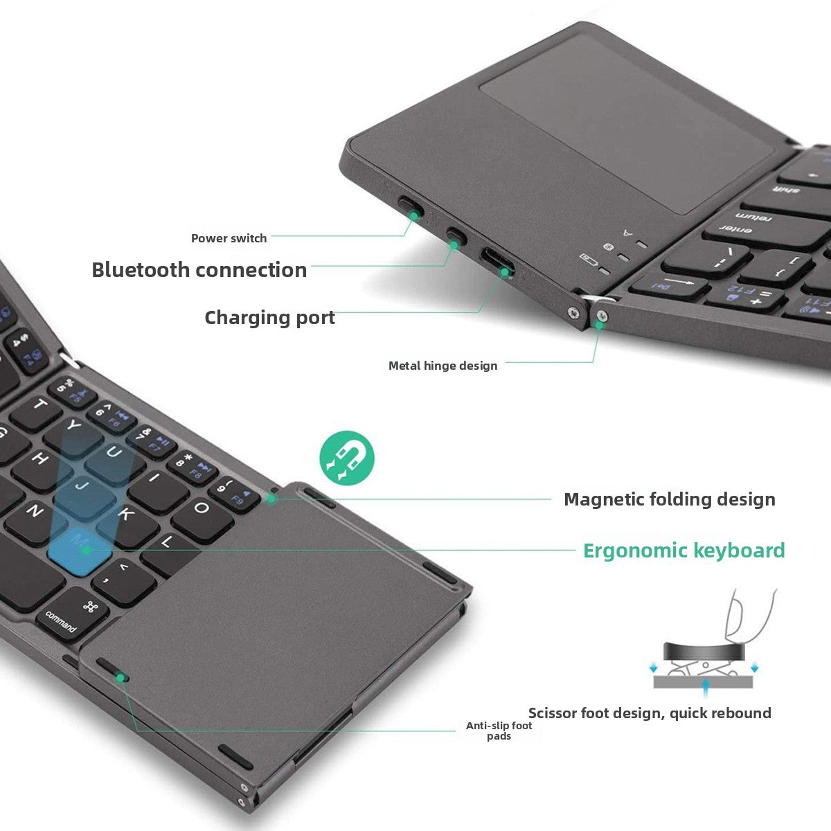 Foldable Bluetooth Keyboard