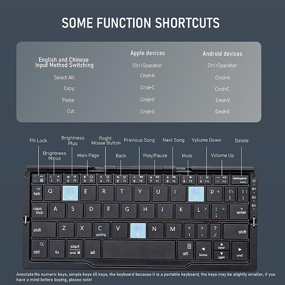 Foldable Bluetooth Keyboard