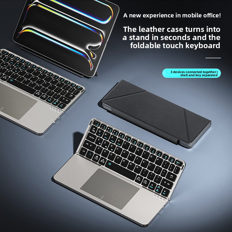 Foldable Bluetooth Keyboard with Touchpad