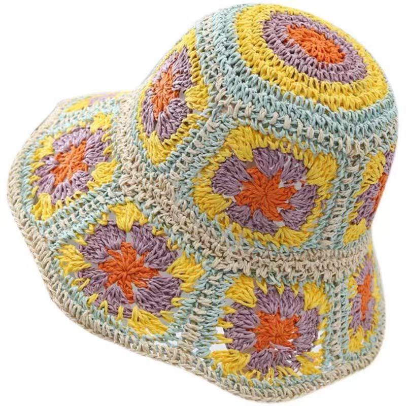 Foldable Bohemian Straw Sun Hat