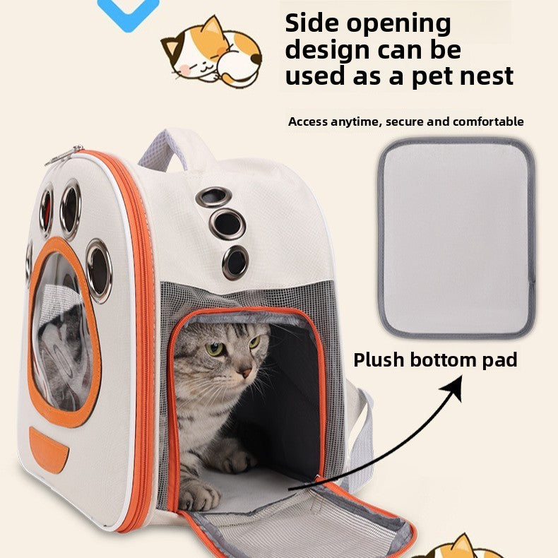 Foldable breathable cat carrier