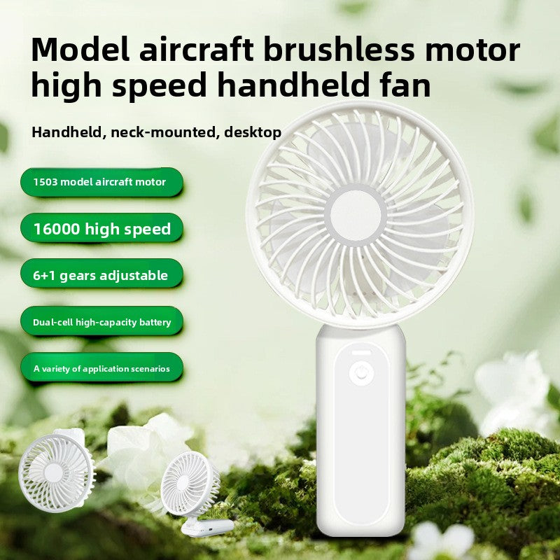 Foldable Brushless Mini Fan with Dual Battery